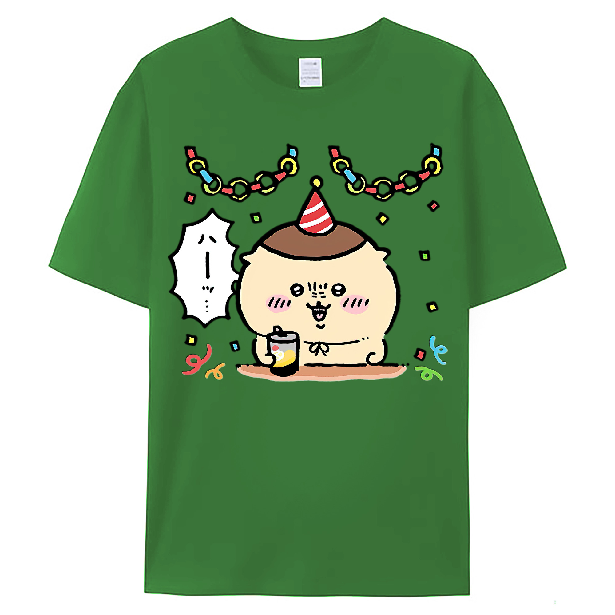 （画像用） ちいかわ くりまんじゅう Chii-kawa kuri manjū レディースカジュアルプリントTシャツ（綿100％）